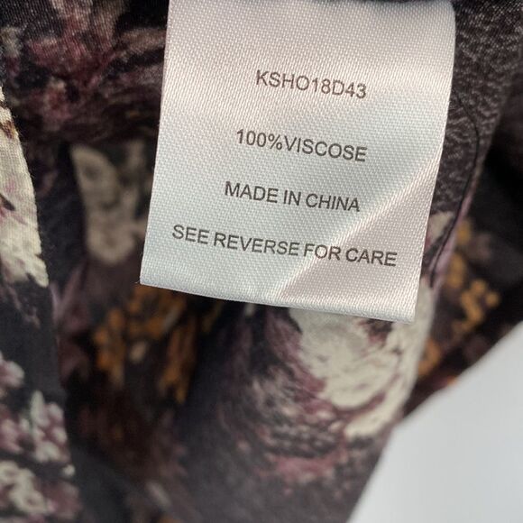 Knot Sisters Dress Women’s Size XS Long Sleeve Purple Floral Dress - Picture 6 of 10